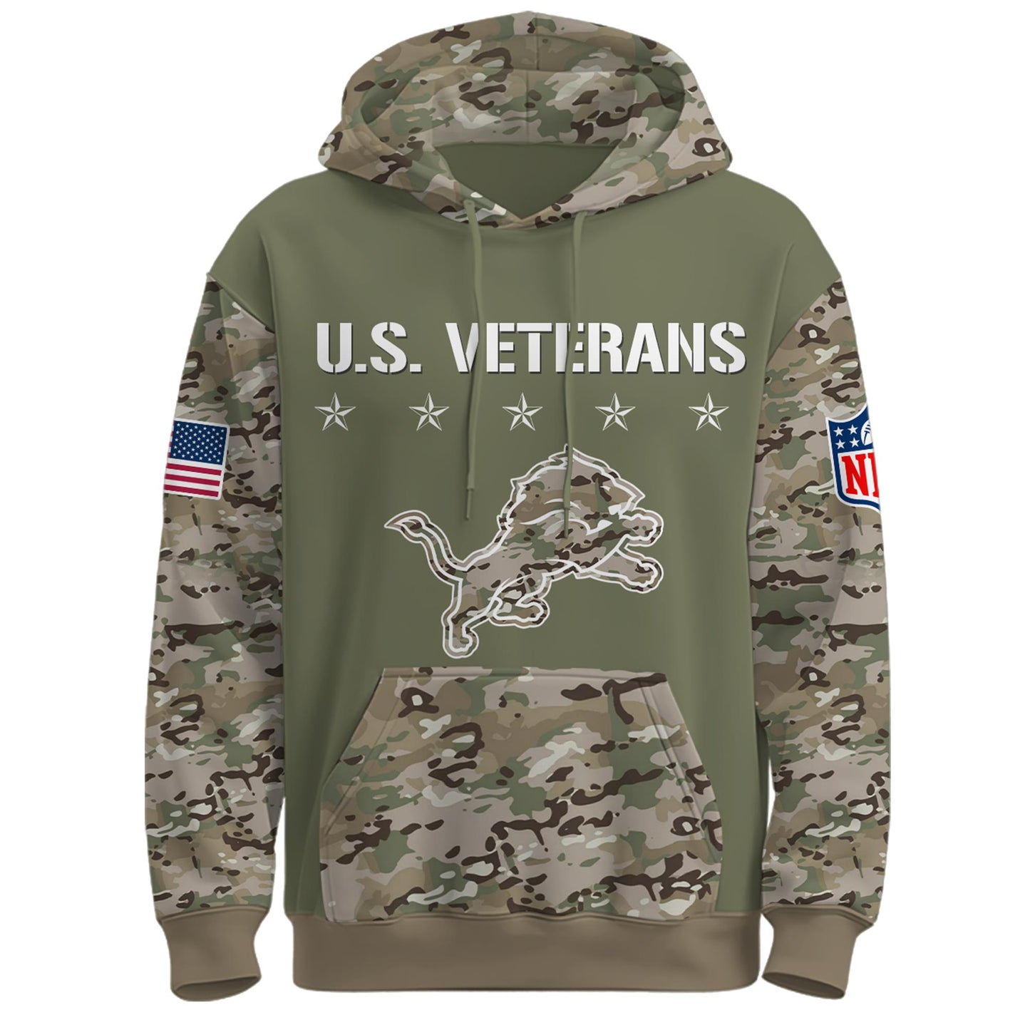 Detroit Lions - Veteran Day 2025 Hoodie Limited Edions
