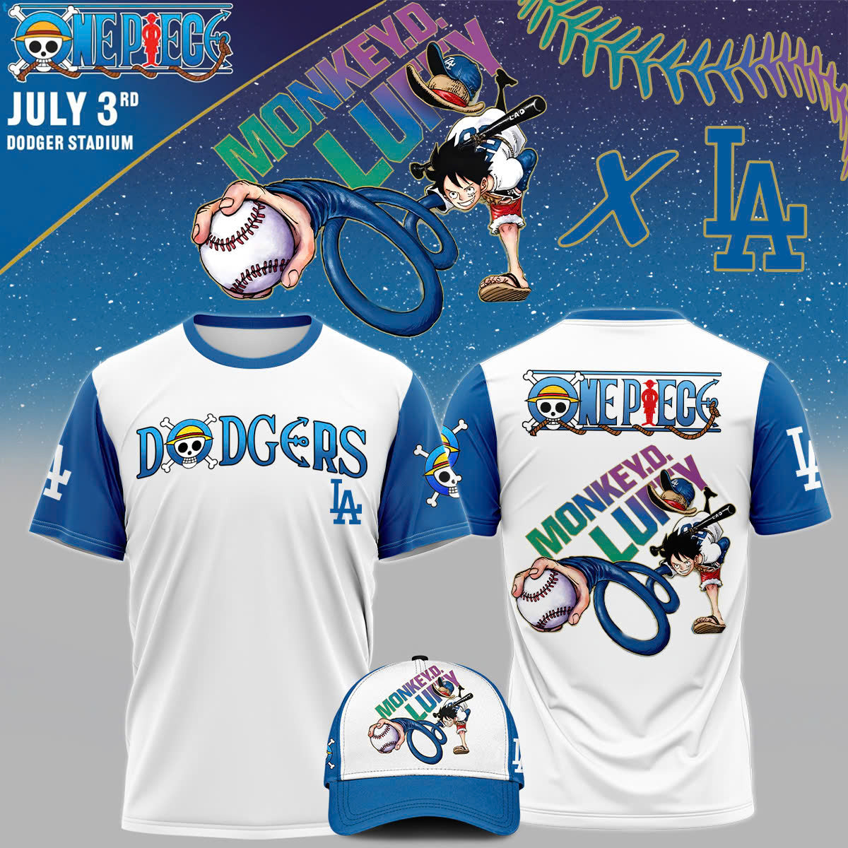 _ONE PIECE Night with the Los Angeles tshirt