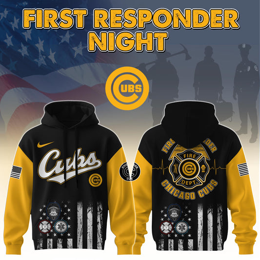 Chicago Cubs MLB x First Responders Night Hoodie Limited Edition