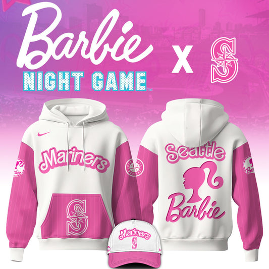 Seattle Mariners MLB x Barbie Night Game Limited Edition Hoodie 2025