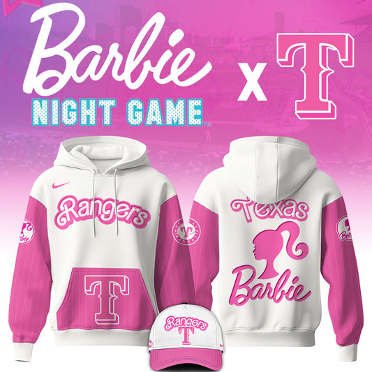 Texas Rangers MLB x Barbie Night Game Limited Edition Hoodie 2025