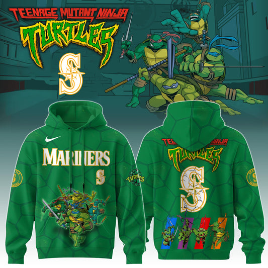 Seattle Mariners MLB x Ninja Turtles Special Edition Hoodie 2025
