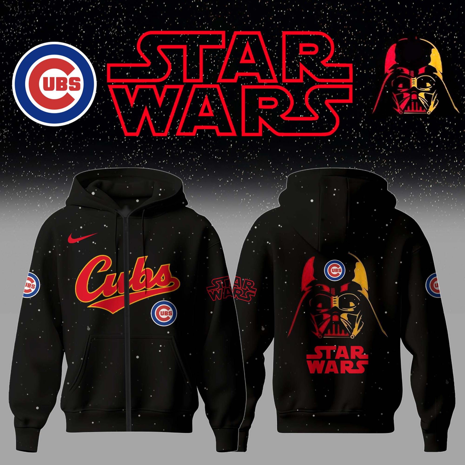 Chicago Cubs x Stars Wars Night Hoodie Editions Limited