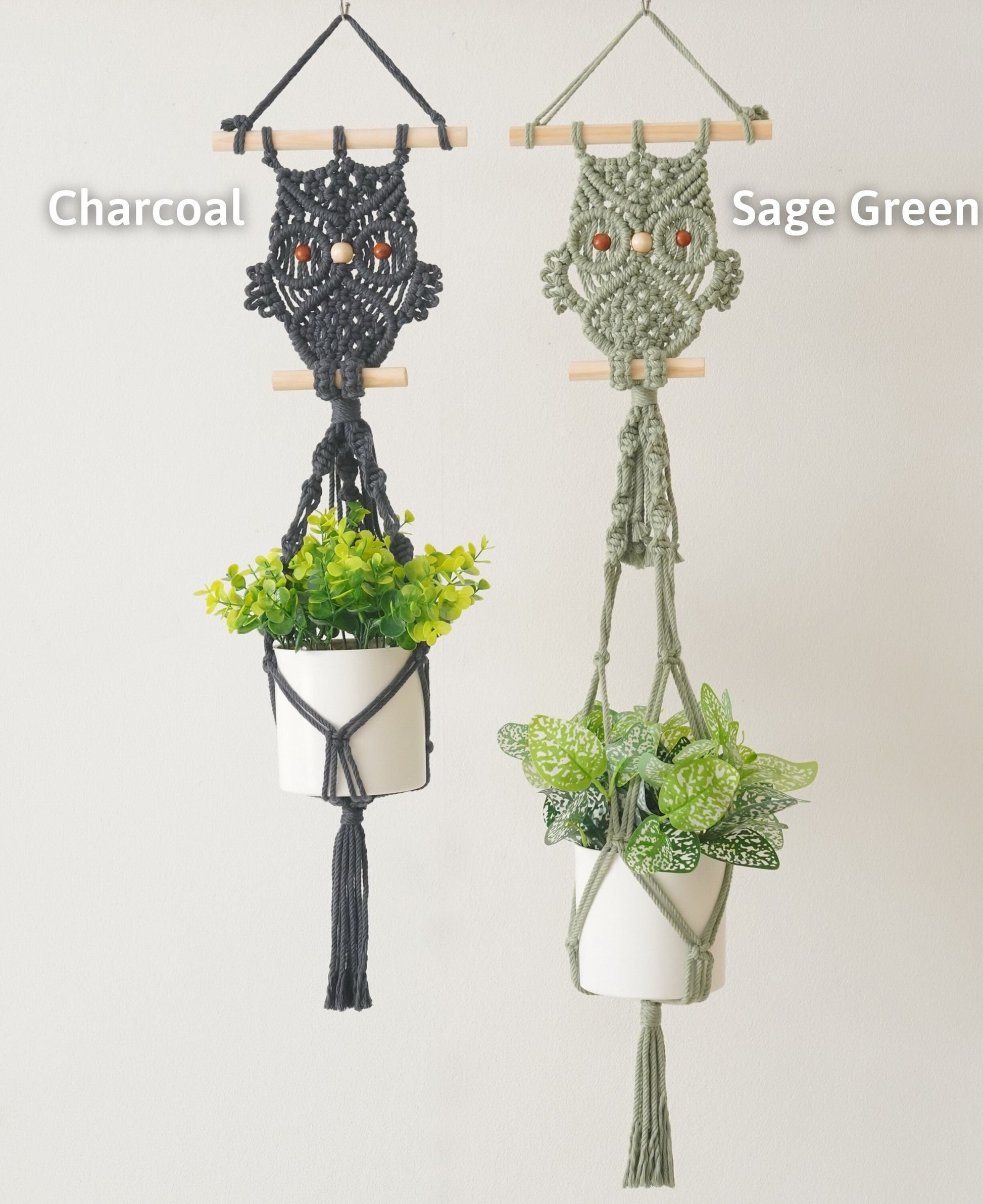 Owl Plant Hanger, Best Friend Gift, Macrame Owl, Cute Plant Hanger, Vintage Owl, Plant Holder Wall, Best Friend Gift, Handmade Macrame H85
