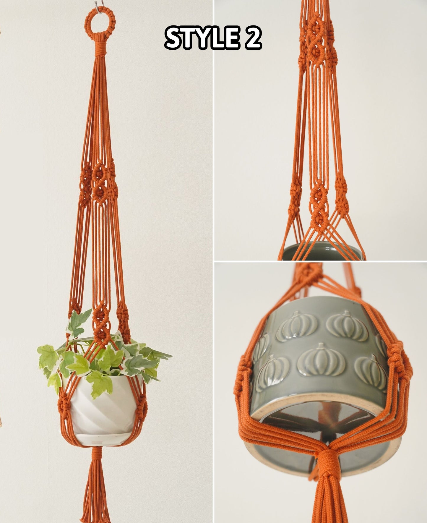 Wall Hanging Planter, Tassel Plant Hanger, Tassel Macrame, Macrame Plant Holder, Garden Decor, Gardener Gift, Boho Home Decor I31