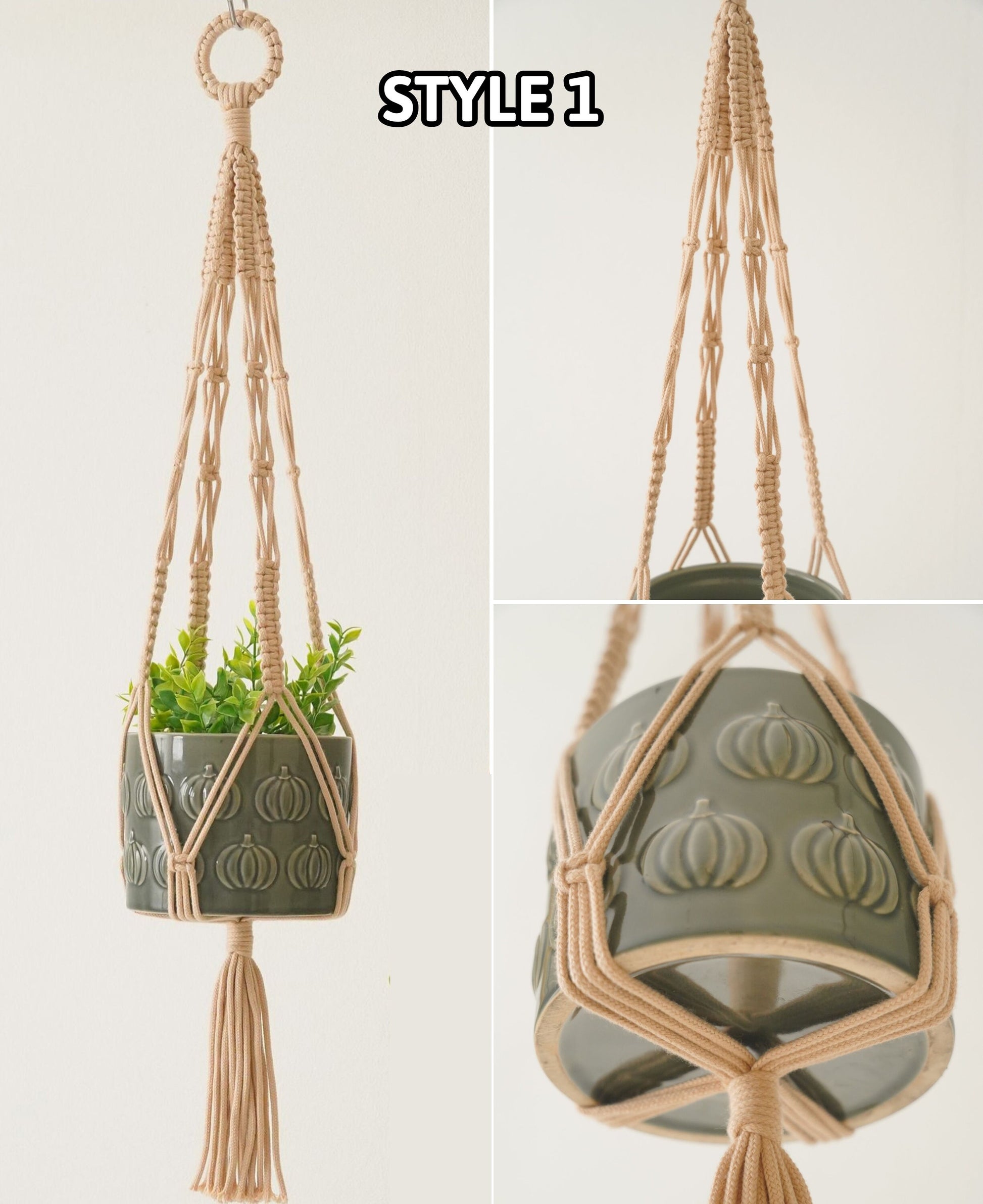 Wall Hanging Planter, Tassel Plant Hanger, Tassel Macrame, Macrame Plant Holder, Garden Decor, Gardener Gift, Boho Home Decor I31