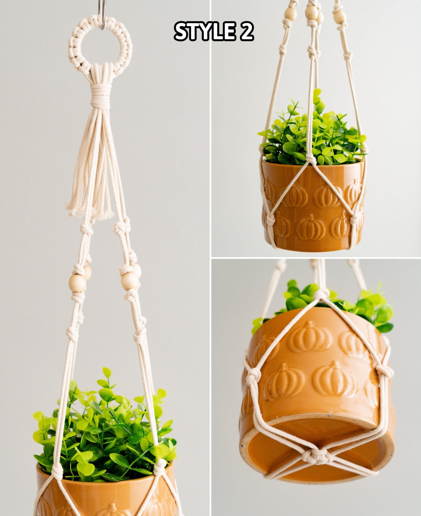 Macrame Plant Hanger, Handmade Planter, Macrame Pot Holder, Extra Long Hanger, Plant Wall Holder, Boho Macrame, Housewarming Gifts I57