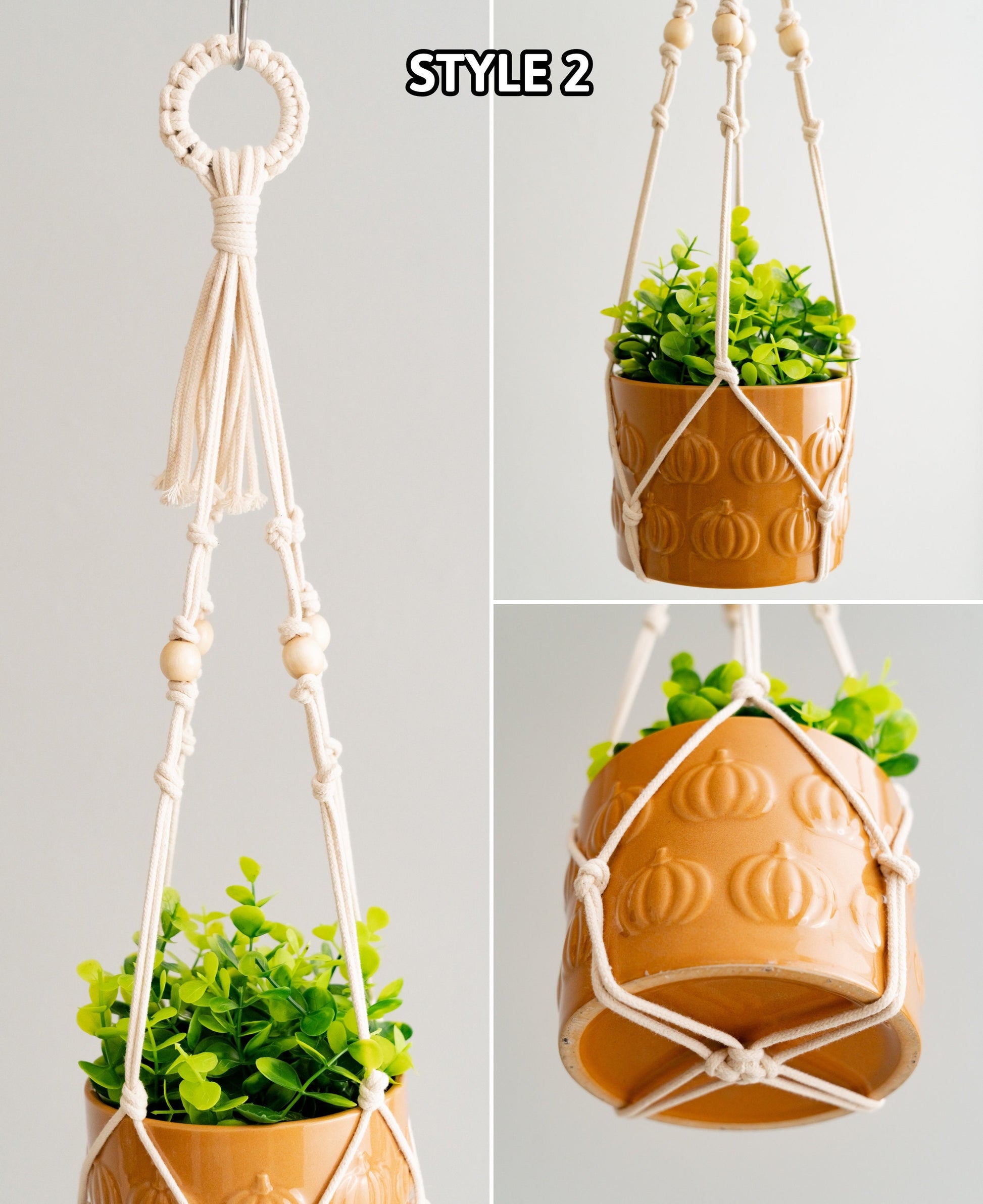 Macrame Plant Hanger, Handmade Planter, Macrame Pot Holder, Extra Long Hanger, Plant Wall Holder, Boho Macrame, Housewarming Gifts I57