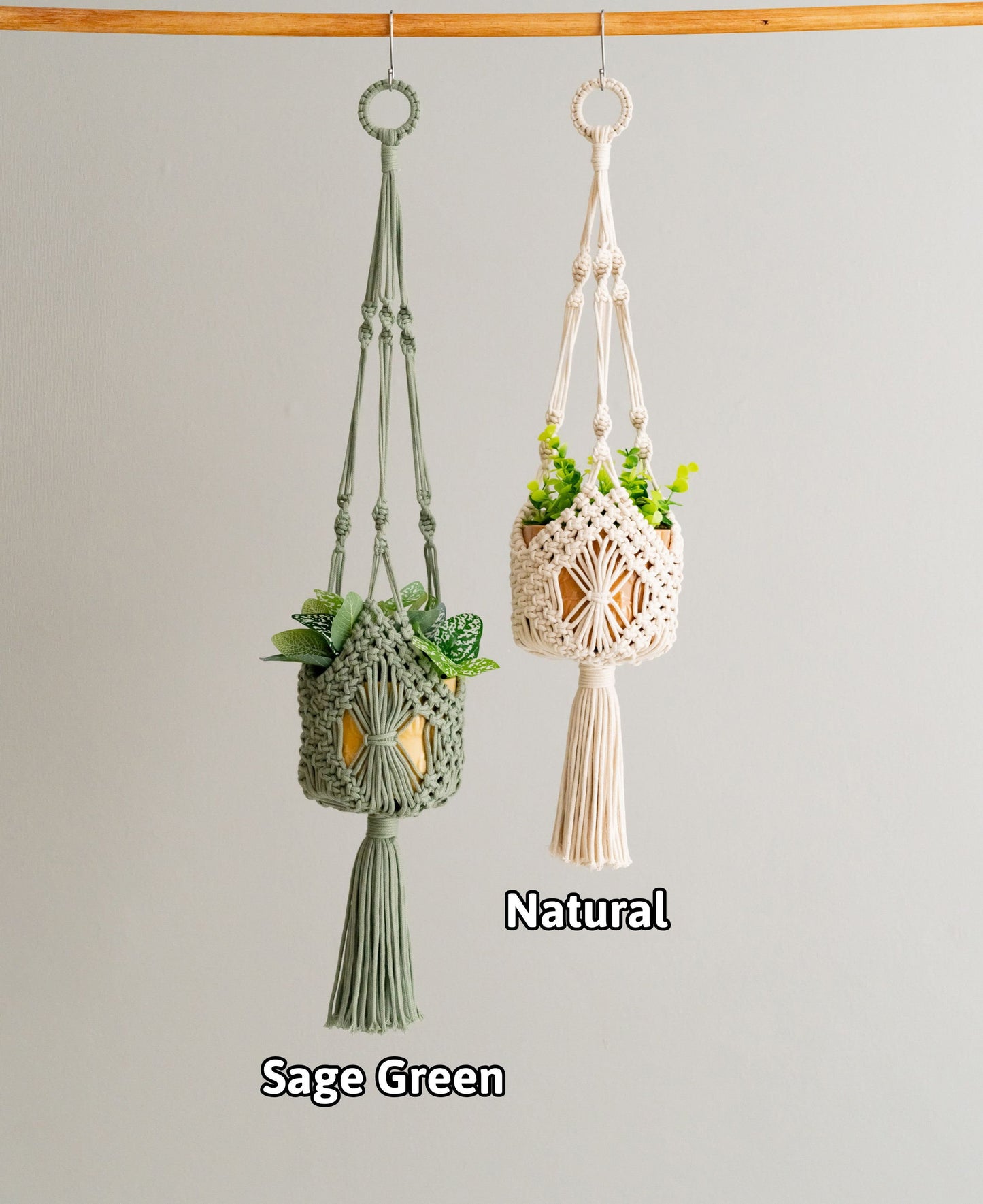 Macrame Plant Hanger, Plant Mom Gift, Planter Hanger, Scandinavian Decor, Hanging Pot Holder, Boho Wall Decor, Long Macrame Planter I54