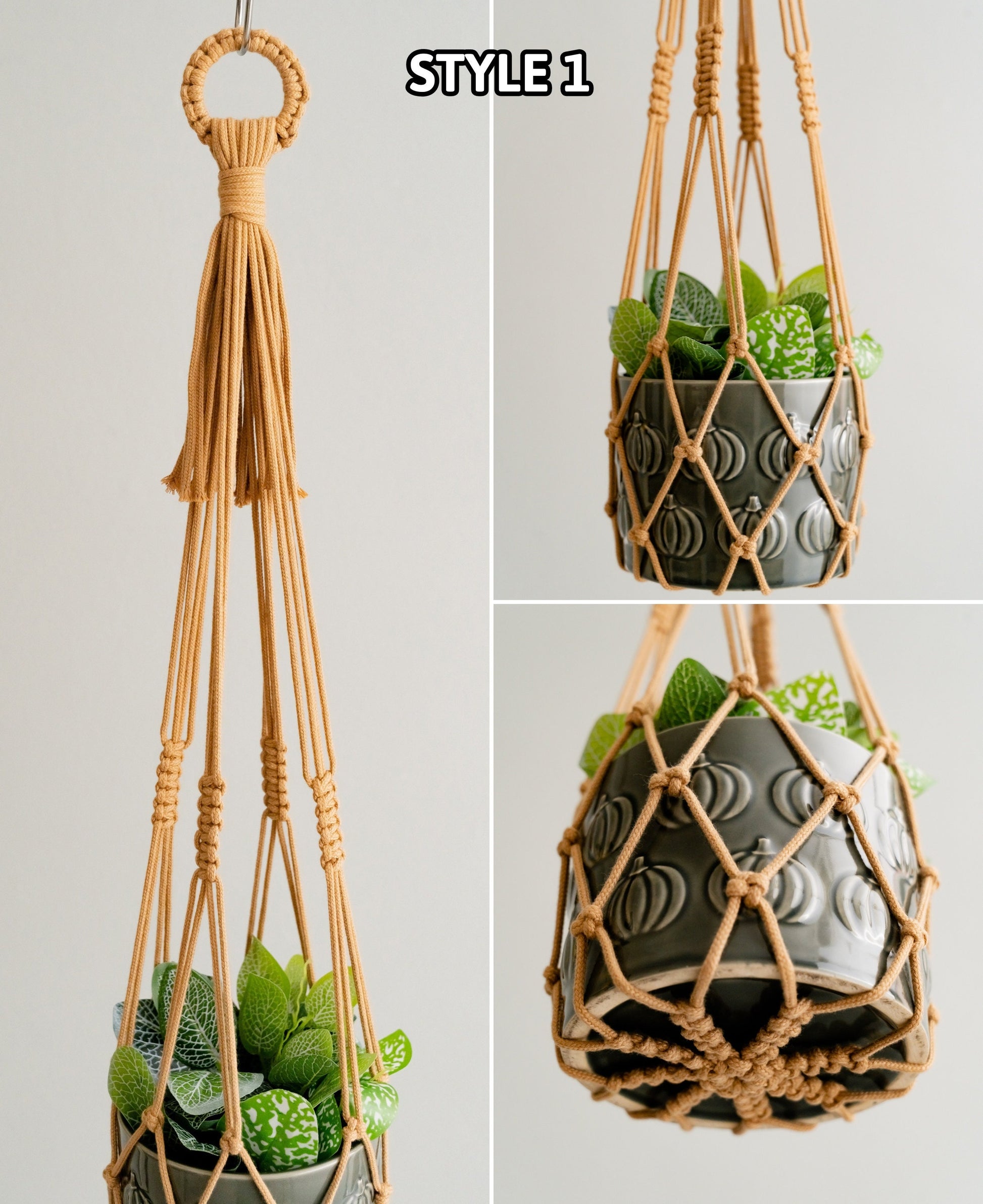 Macrame Plant Hanger, Handmade Planter, Macrame Pot Holder, Extra Long Hanger, Plant Wall Holder, Boho Macrame, Housewarming Gifts I57