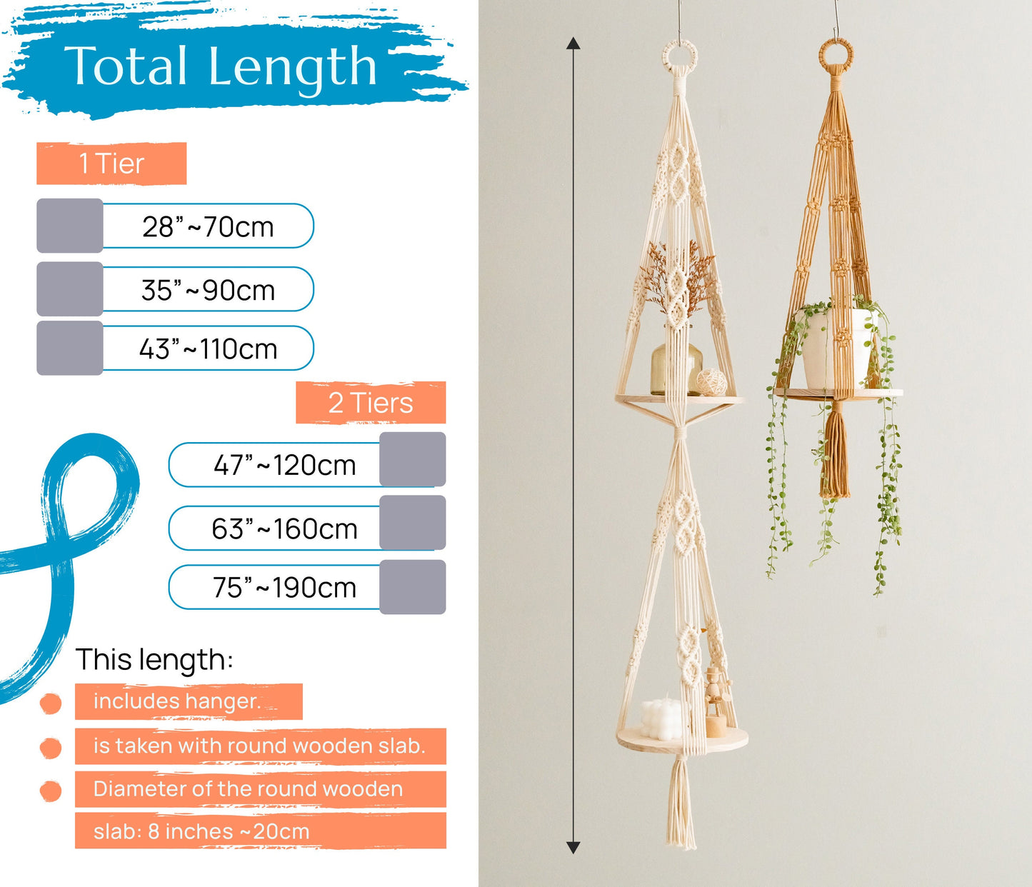 Double Wooden Plant Shelf - Elevate Your Greenery with Boho Style S23