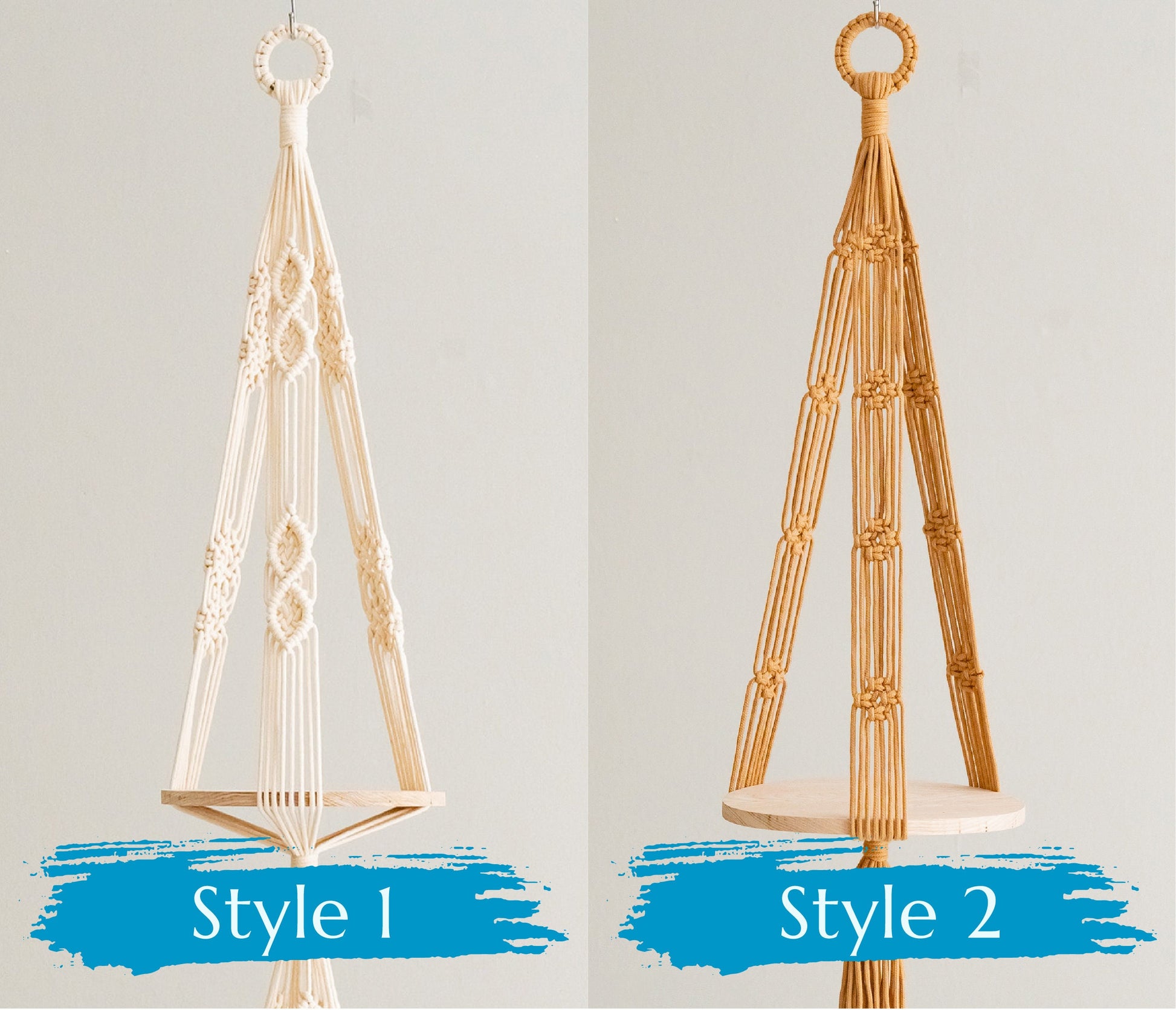 Double Wooden Plant Shelf - Elevate Your Greenery with Boho Style S23