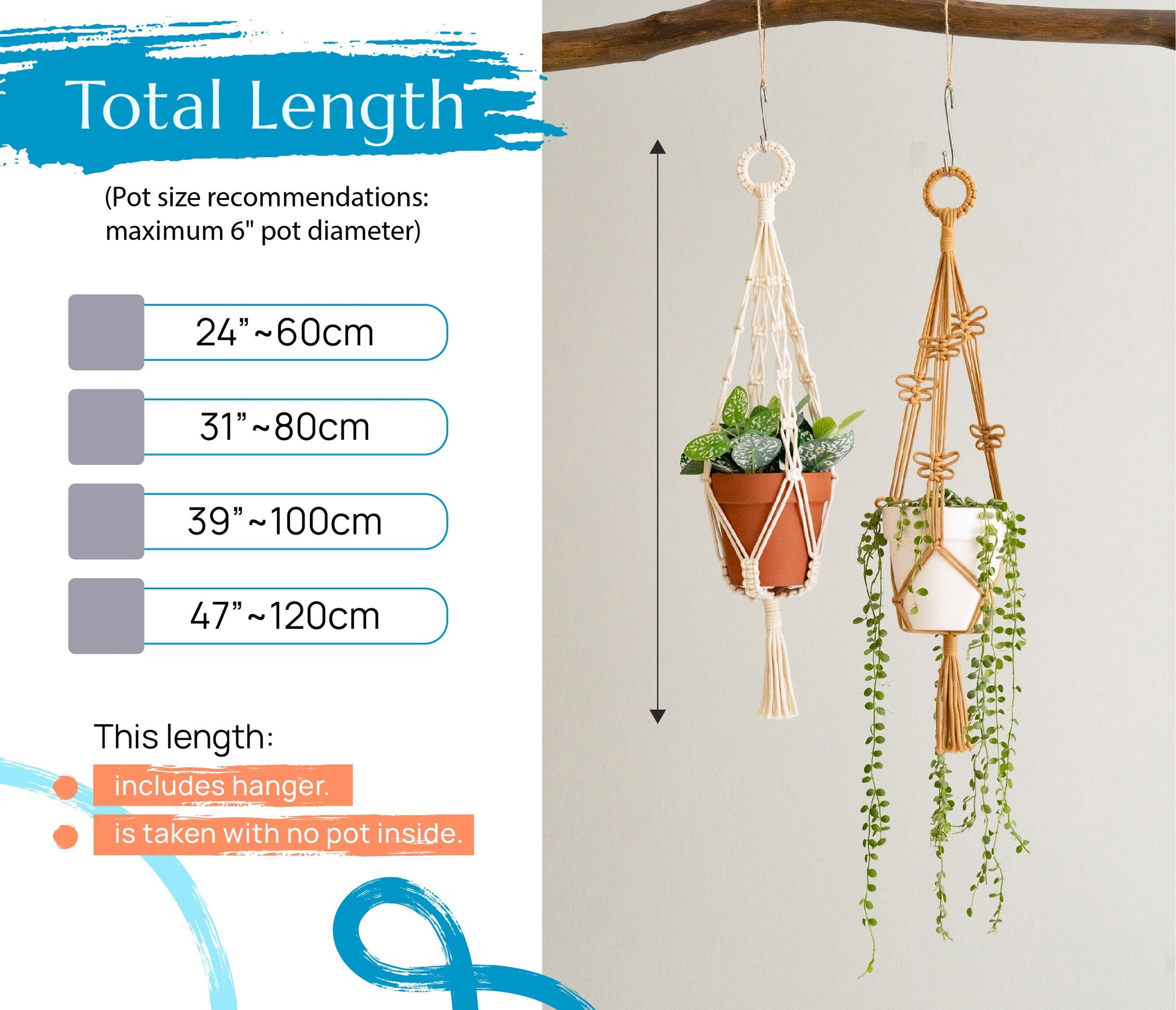 Macrame Tassel Plant Hanger, Hanging Planter, Wall Plant Hanger, Tassel Macrame, Garden Decor, Ceiling Pot Holder, Gift For New Home H75