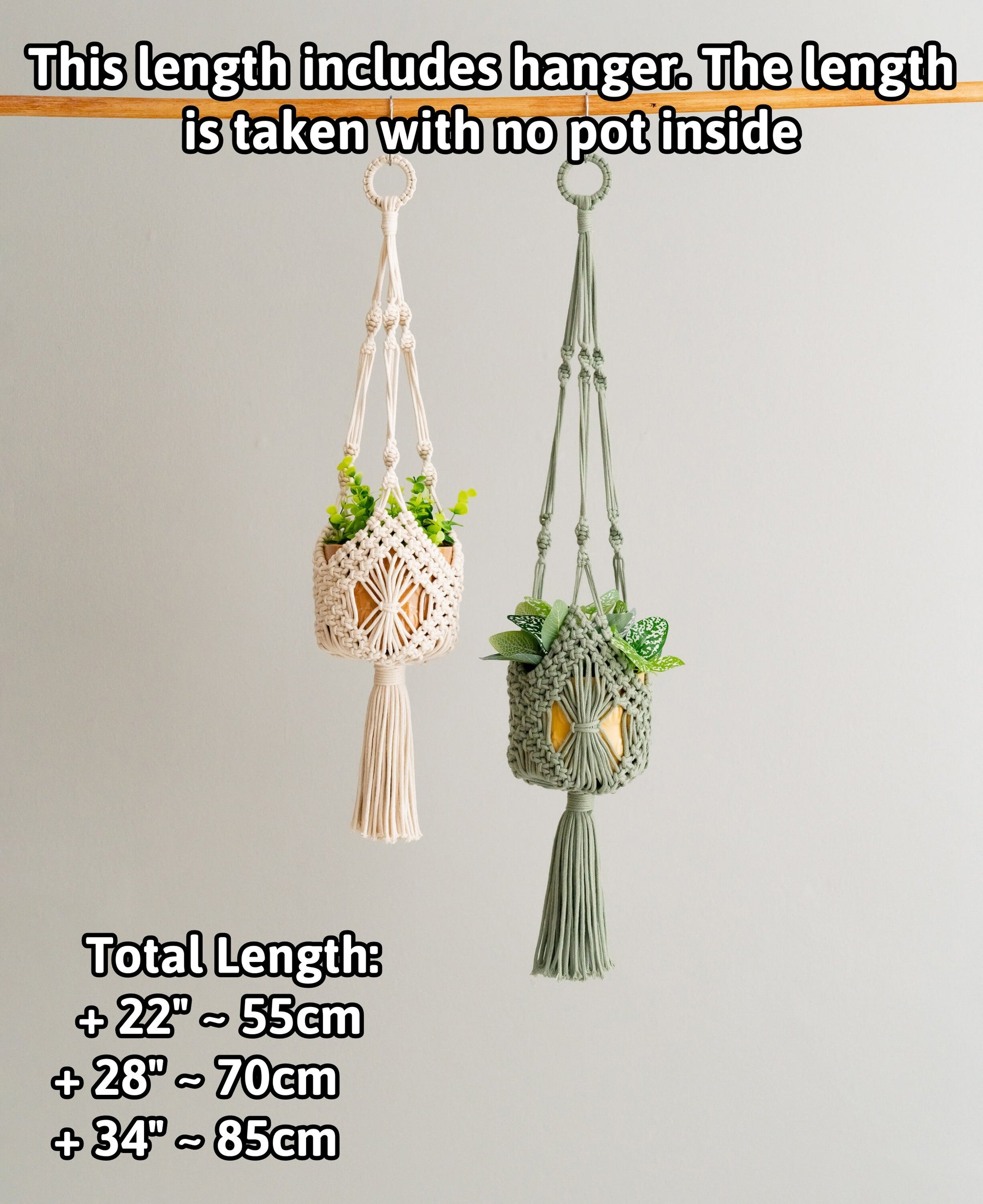 Macrame Plant Hanger, Plant Mom Gift, Planter Hanger, Scandinavian Decor, Hanging Pot Holder, Boho Wall Decor, Long Macrame Planter I54