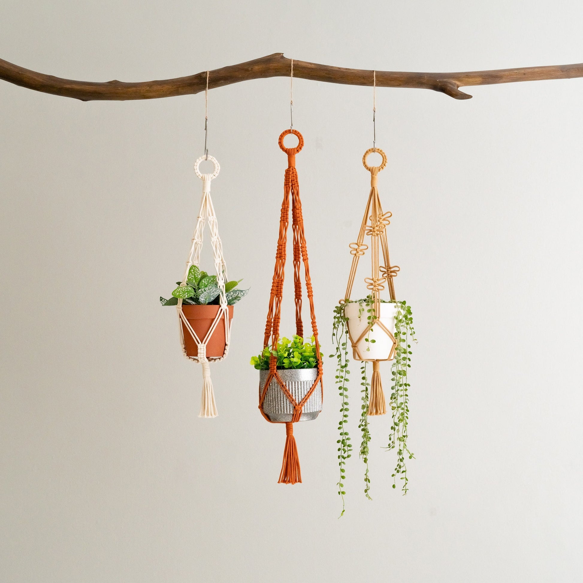 Macrame Tassel Plant Hanger, Hanging Planter, Wall Plant Hanger, Tassel Macrame, Garden Decor, Ceiling Pot Holder, Gift For New Home H75