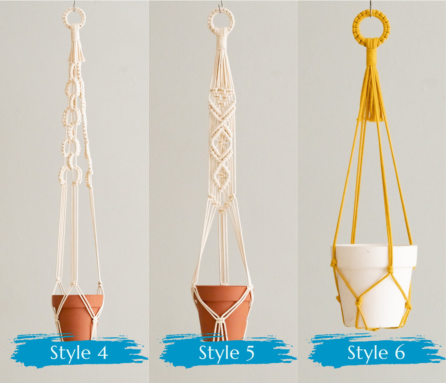 Boho Plant Hanger, Garden Decor, Macrame Pot Hanger, Tassel Free Macrame, Plant Wall Holder, Modern Planter, New Home Gift I70
