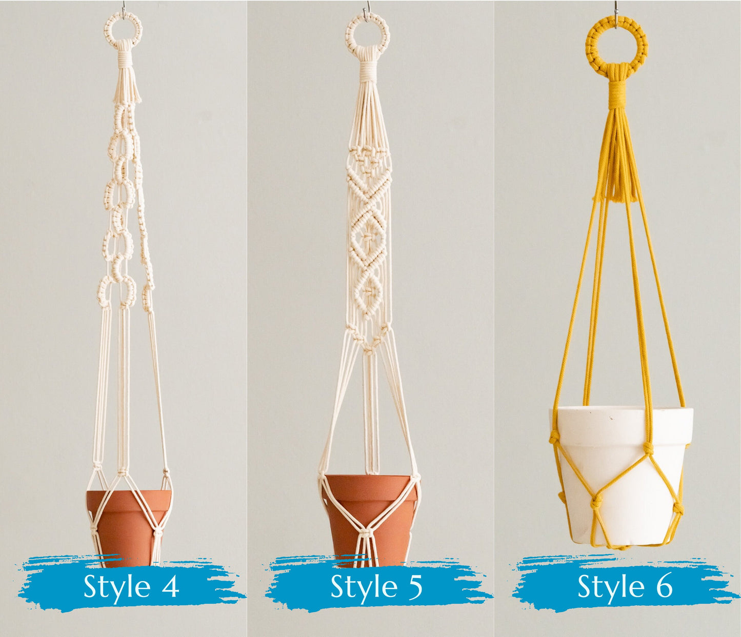 Macrame Plant Hanger, Scandinavian Style, Long Macrame Planter, Plant Hanging, Garden Wall Art, Fiber Home Decor, Gardening Gift I70