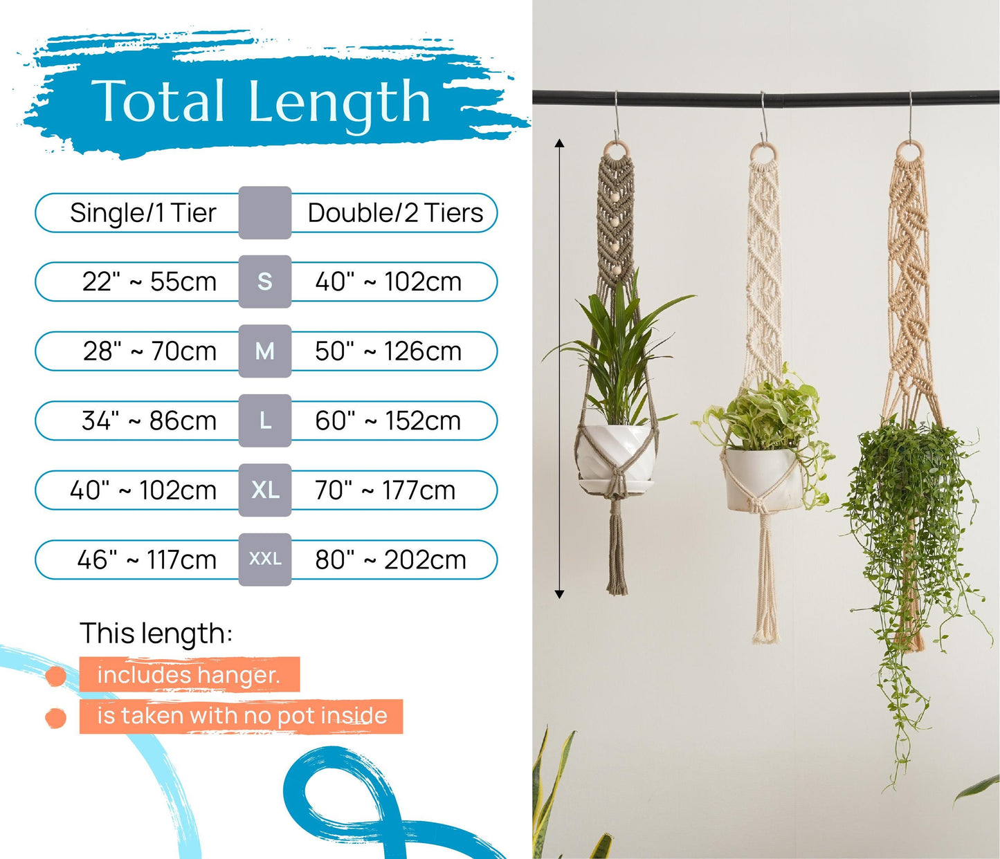 Macrame Plant Hanger, Handmade Plant Hanger, Hanging Planter, Garden Gift For Women, Outdoor And Gardening Decor, Boho Minimalist Decor H13