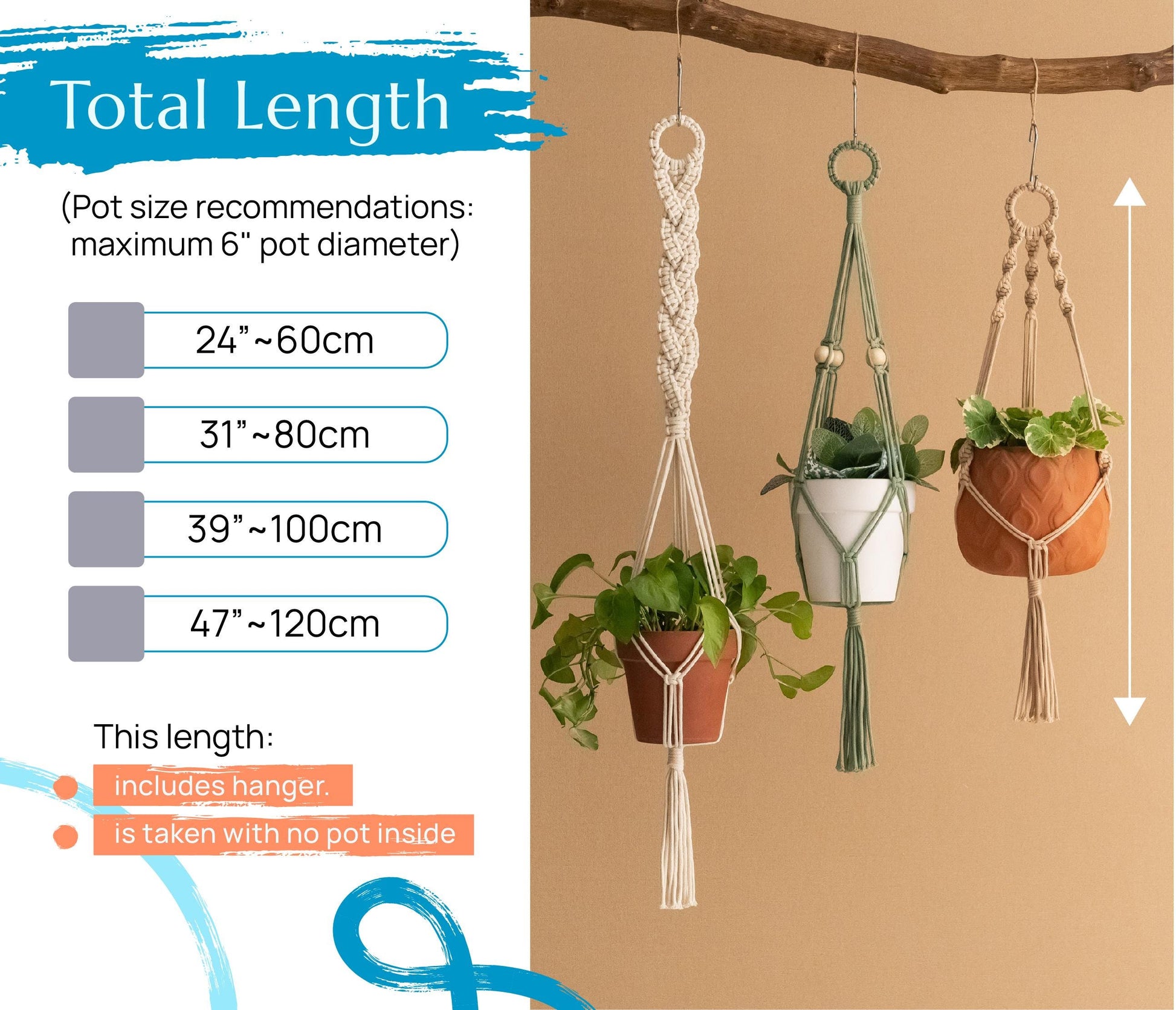Macrame Plant Hanger For Stylish Home Decor And Greenery Display I87