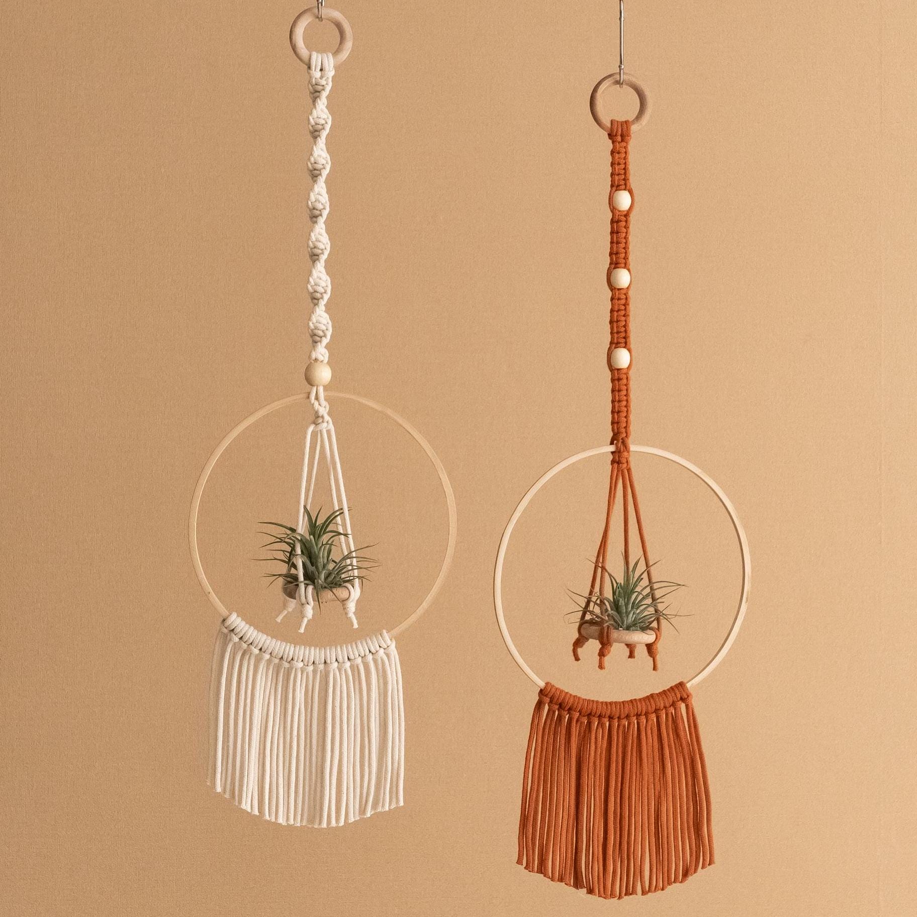 Macrame Air Plant Hanger For Boho Wall Decor And Green Spaces I88