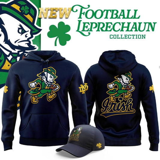 Notre Dame Football "The Fighting Irish" 2025 Navy Hoodie v3