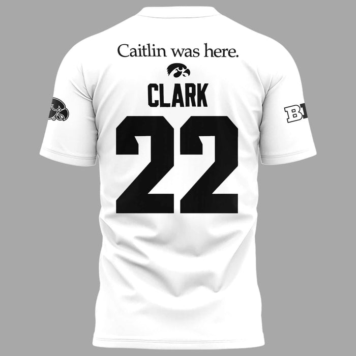 Caitlin Was Here - Caitlin Clark Signature Nike Swoosh Logo T-shirts V6 (White)