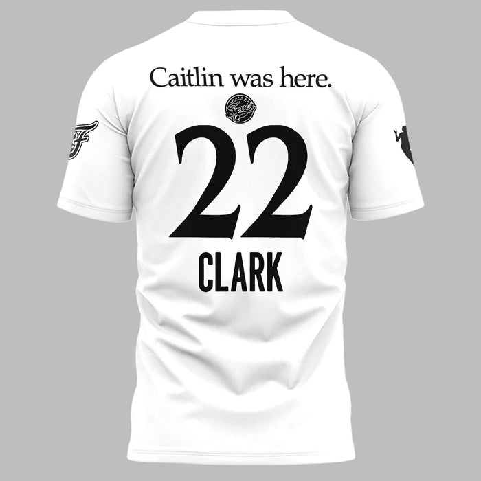 Caitlin Was Here - Caitlin Clark Signature Nike Swoosh Logo T-shirts V3 (White)