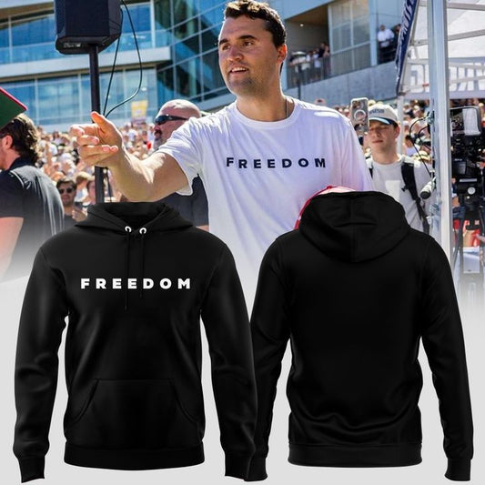 Pray For Charlie Kirk Freedom Hoodie