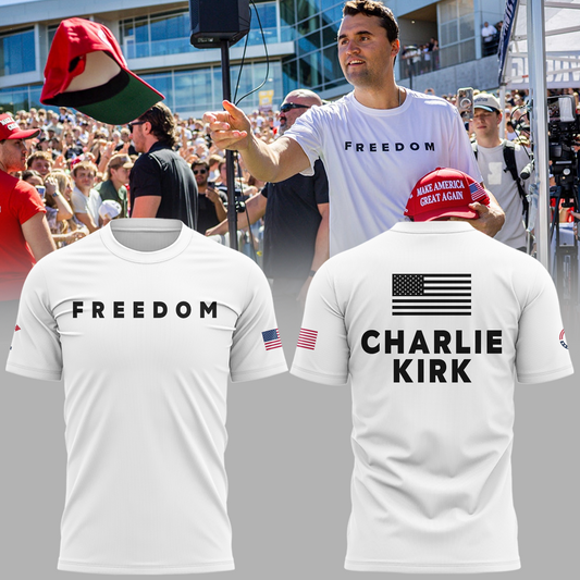 Pray For Charlie Kirk Freedom - Make America Great Again Tshirt