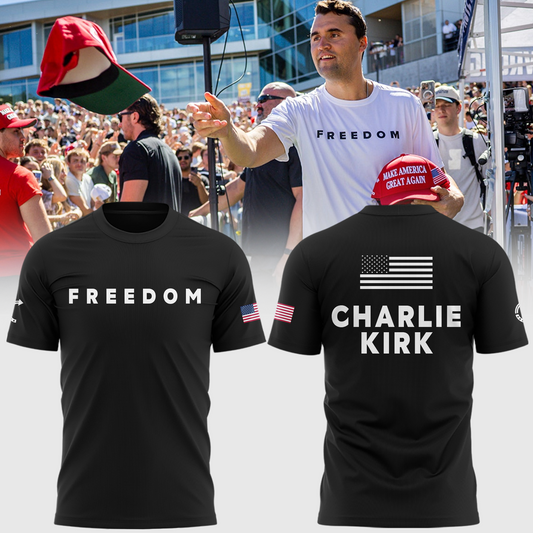Pray For Charlie Kirk Freedom - Make America Great Again Tshirt