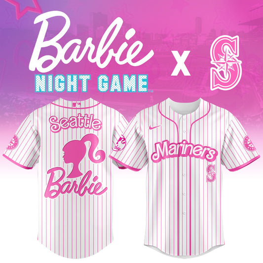 Seattle Mariners MLB x Barbie Night Game Limited Edition Jersey 2025 v1