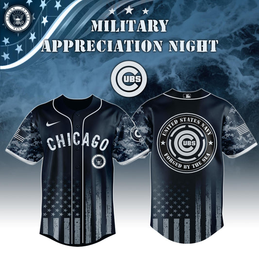 Chicago Cubs MLB x Navy Military Appreciation Night Jersey Editions Limited 2025 V5