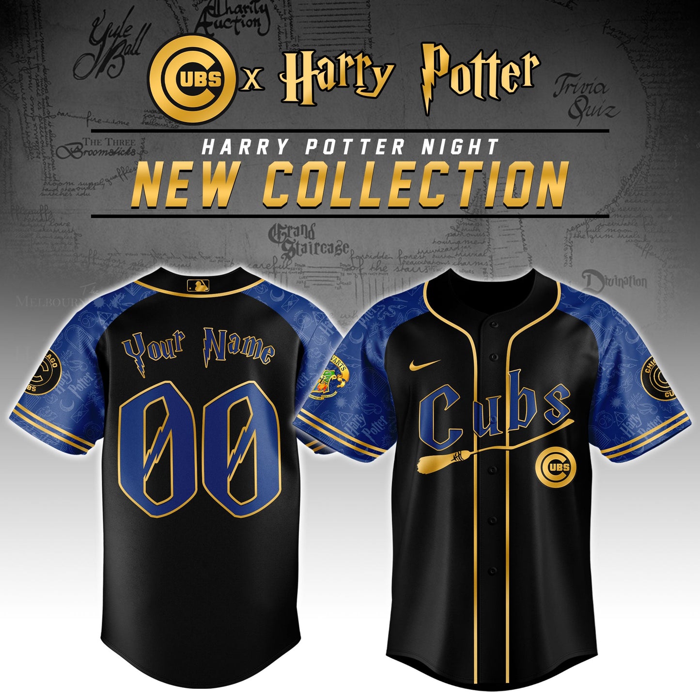 Chicago Cubs MLB x Harry Potter Night Game Jersey Editions Limited