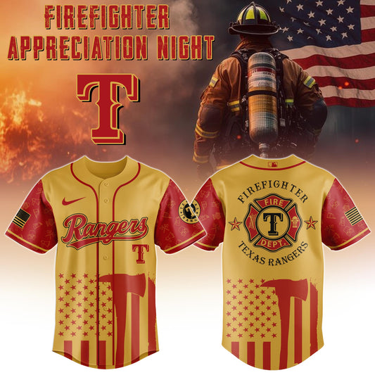 Texas Rangers   MLB x Firefighter Appreciation Night Special Edition Jersey 2025