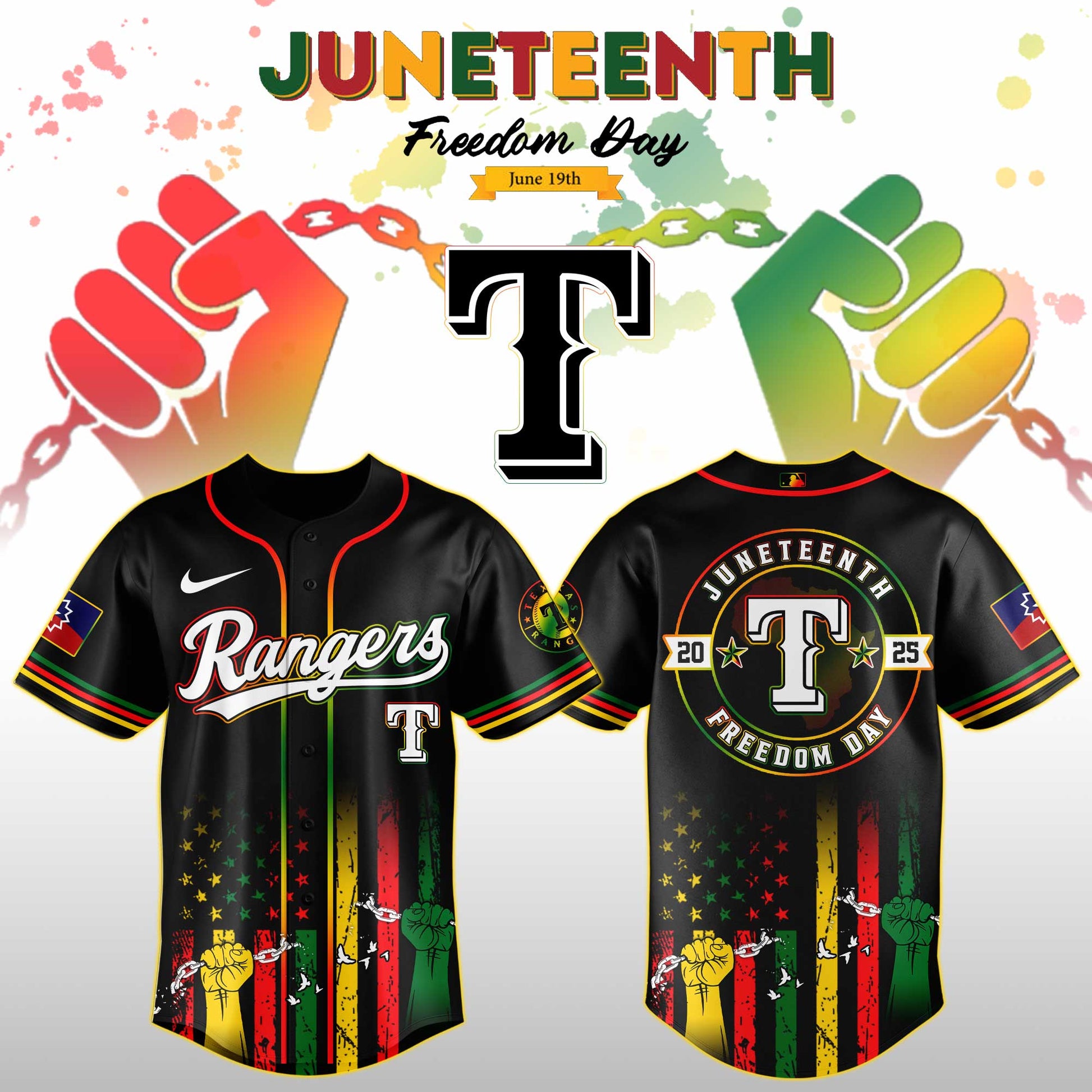 Texas Rangers MLB X Juneteenth Day Jersey Edition Jersey 2025