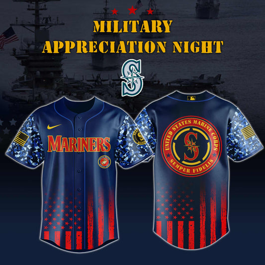Seattle Mariners MLB x Marine Corps Military Appreciation Night Jersey Editions Limited 2025 V3