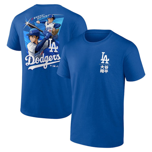 Men's Los Angeles Dodgers Shohei Ohtani Royal Anime Player T-Shirt