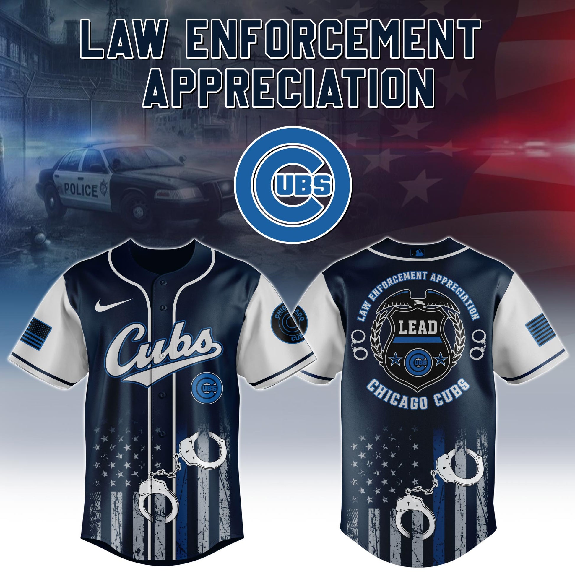 Chicago Cubs MLB x Law Enforcement Appreciation Day Jersey Limited
