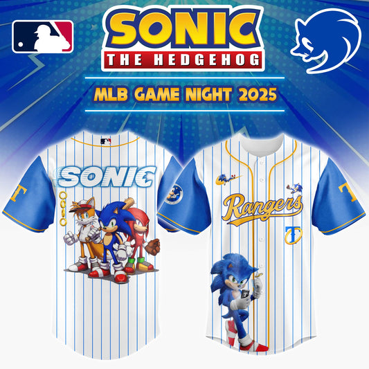 Texas Rangers x Sonic Game Night Jersey 2025  Editons Limited