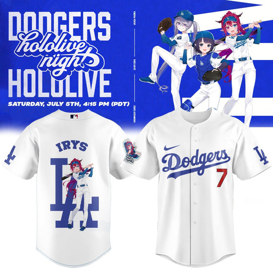 Los Angeles Dodgers Baseball Jersey - Hololive Night IRyS Jersey 2025 LA-14