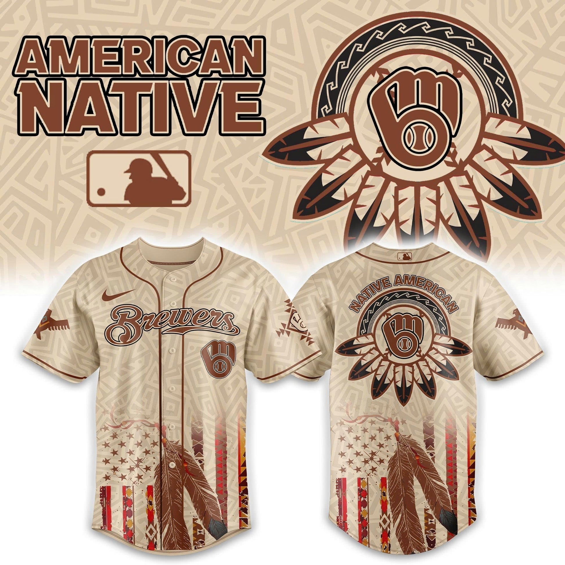 Milwaukee Brewers x Native American Heritage 2025 Baseball Jersey
