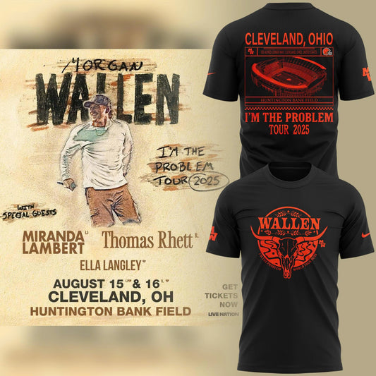 Exclusive Morgan Wallen x Cleveland Browns T-Shirt 2025 For Fans!
