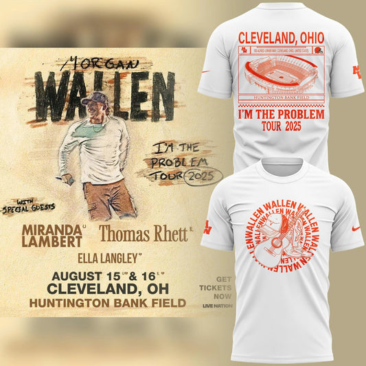 Exclusive Morgan Wallen x Cleveland Browns T-Shirt 2025 For Fans!