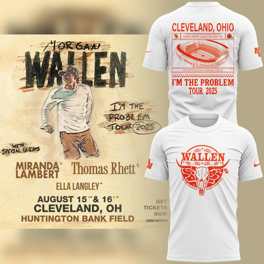 Exclusive Morgan Wallen x Cleveland Browns T-Shirt 2025 For Fans!