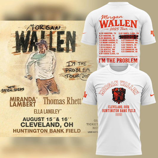 Exclusive Morgan Wallen x Cleveland Browns T-Shirt 2025 For Fans!