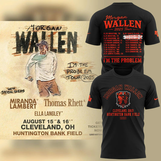 Exclusive Morgan Wallen x Cleveland Browns T-Shirt 2025 For Fans!