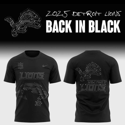 Limited Edition Detroit Lions Back In Black Uniform Shirt V2