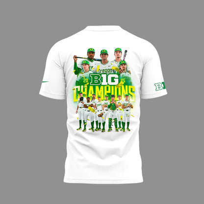 Limited Edition Oregon Baseball Big Ten 2025 Conference Champions TShirt