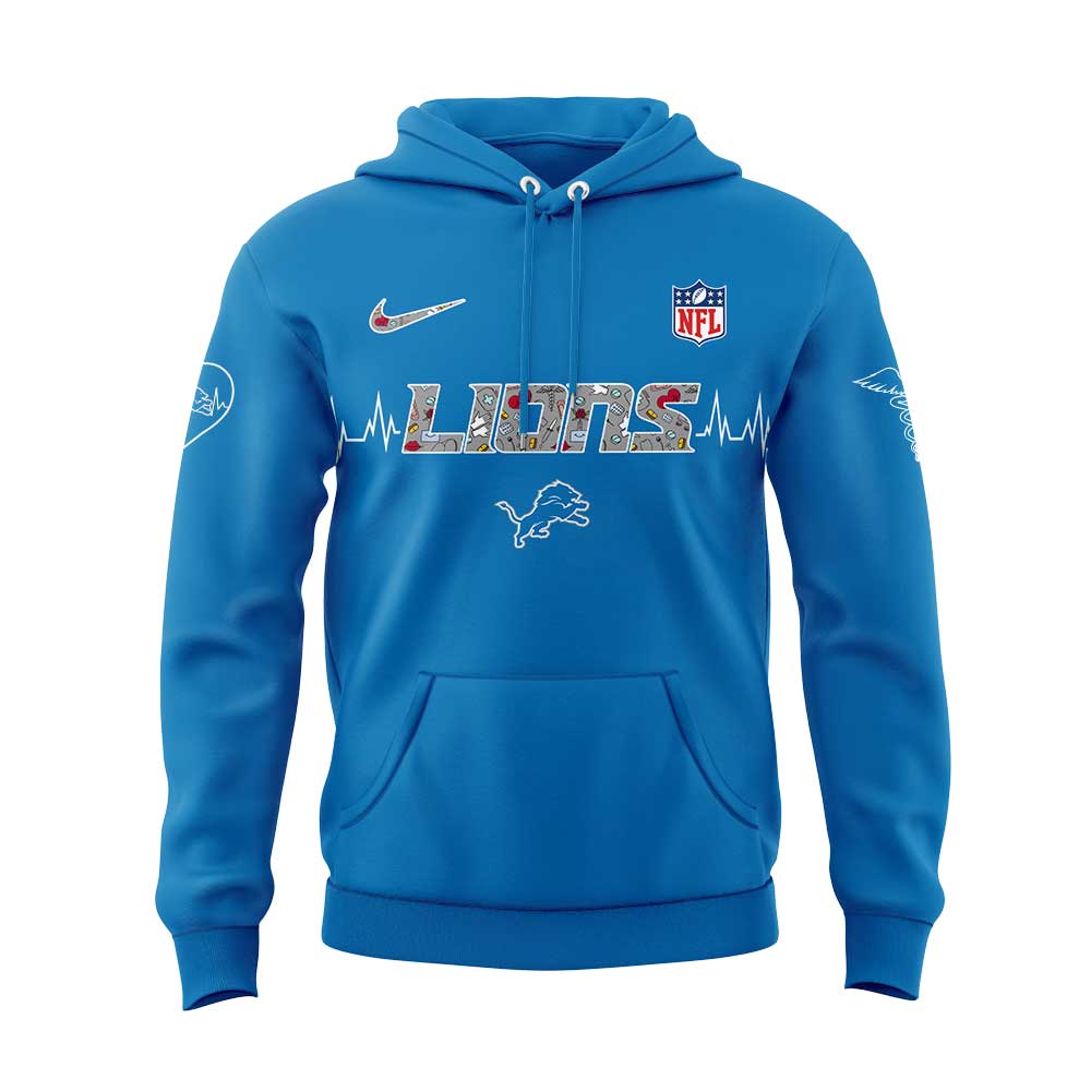 Detroit Lions Nurses Appreciation Hoodie Set Blue