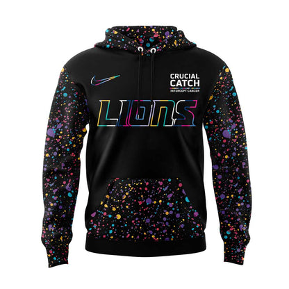 Limited Edition D Lions 2025 NFL Crucial Catch Hoodie